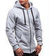 Men's Casual Zip-Up Hooded Sweatshirt Jacket - Solid Color Cardigan for Spring and Autumn, Perfect Daily Wear Outerwear & Coats