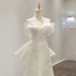 Celebrity Princess Wedding Dresses Satin Vintage Off The Shoulder Long Train Ball Gown Party Dress