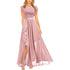 Harajuku Vintage Elegant Long Maxi Dress Stylish Party Wedding Dress with Spliced Lace Chiffon