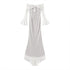Suninheart White Off The Shoulder Bodycon Dress Wedding Guest Dress for Women