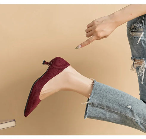 Stylish Women's Pointed Toe Slip-On Flat Pumps for Casual Spring and Autumn Wear