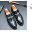 Men's Thick Sole Patent Leather Oxfords - Stylish Slip-On Derby Shoes for Casual and Formal Occasions, Height Increasing Loafers for Ultimate Comfort and Fashion
