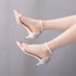 Glamorous Rhinestone Strappy Summer Pumps with 5cm Stiletto Heels for Women