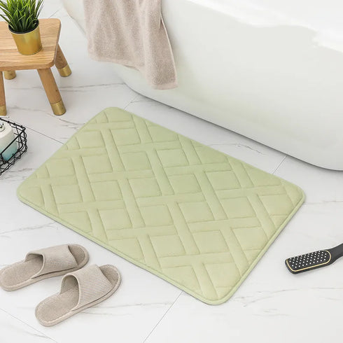Soft Step Premium Memory Foam Bathroom Rug Absorbent Non Slip Machine Washable Quick Dry Bath Mat