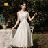 Bridesmaid Dress Floor Length Jersey Gown With Ruched Bow Sweetheart Neckline For Wedding Party Dress