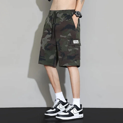 Summer Camouflage Cargo Shorts Men Pocket Casual Outdoor Pants