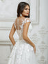 Short Wedding Dresses White For Women Cap Sleeve Lace Appliques Boho Bridal Gown