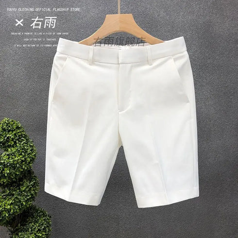 High-End Light Business Suit Shorts Men's Slim Casual Shorts
