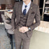 Stylish Business Casual Three-Piece Suit for Men with Vest and Trousers