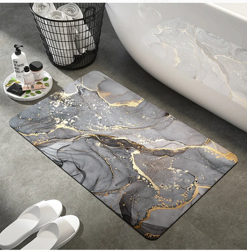 Luxury Nordic Diatomite Bath Mat Anti Slip Super Absorbent Quick Dry Floor Mat