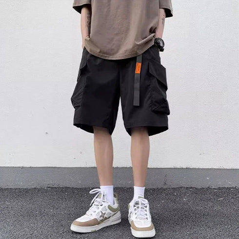 Summer Men's Functional Cargo Shorts Multi-Pocket Baggy Gym Shorts Streetwear Bermuda