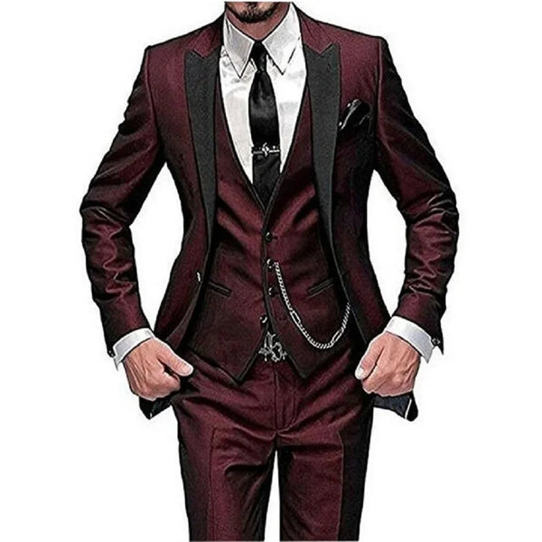 Elegant Three-Piece Formal Suit Set for Weddings and Special Events