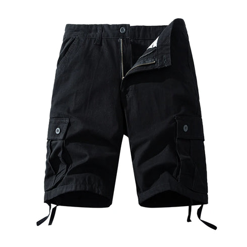 Men's Cotton Shorts Casual Sports Tactical Bermuda Knee Length Streetwear