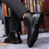 Handmade Mens Ankle Boots Casual Leather Shoes for Winter Outdoor Use