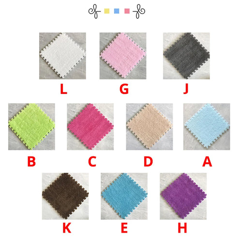 Soft Plush Kids Carpet Play Mat Interlocking EVA Foam Rug for Children