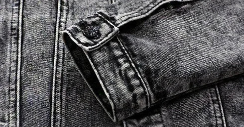 Men's Slim Fit Ripped Denim Jacket with Print for Hip Hop Style - Trendy Outerwear for Dance and Casual Wear