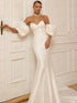 Elegant Simple Wedding Dresses Satin Sheath Mermaid Gowns