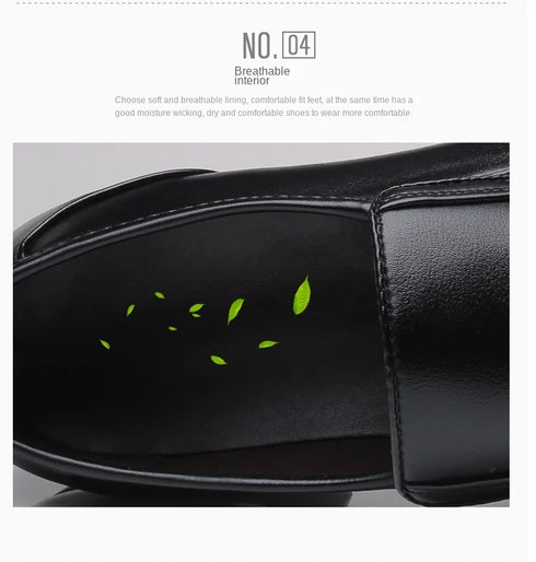 Men's Leather Formal Business Shoes for Casual Work and Comfort