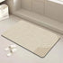 Diatomaceous Earth Non-Slip Bath Mat Super Absorbent Bathroom Rug Thin Rubber Pad
