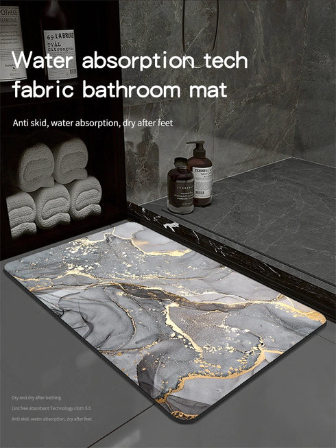 Luxury Bathroom Mats Anti Slip Quick Dry Foot Floor Mat Washable Doormat Carpet