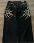 Baggy Jeans Women Wide Leg High Waist Vintage Washed Print Streetwear Casual Everyday Relaxed Fit