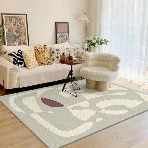 Geometric Irregular Lines Large Area Living Room Carpet Soft Fluffy Bedroom Rug Modern Home Decoration