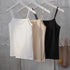 Summer Women's Solid Color Cotton Spaghetti Strap Tank Tops - Casual Sleeveless Crop Vest