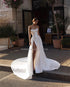 Simple Wedding Dresses Customized Bridal Gowns Sweetheart Neck High Split Elegance Perfect Fit