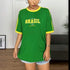 Europe and the United States loose letters yellow green top Y2K women's summer T-shirt sexy clothing street