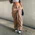 Vintage-Inspired Low Waist Y2K Cargo Pants for Women - Trendy Straight Denim Jeans with Pockets for Effortless Streetwear Looks and Fall Outfits with Jeans