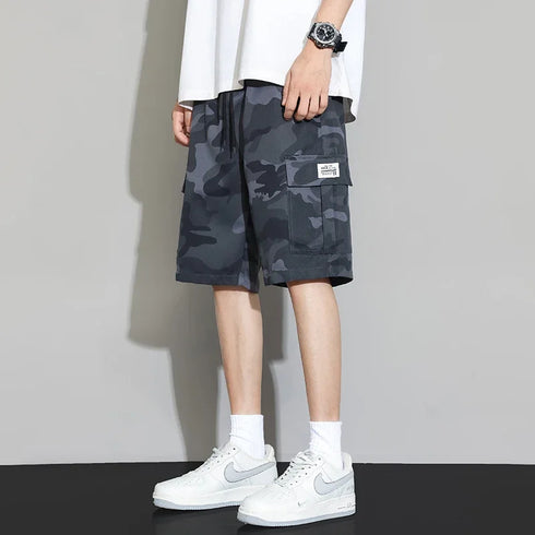 Summer Camouflage Cargo Shorts Men Pocket Casual Outdoor Pants