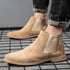 Pointed Toe Chelsea Boots for Men - Comfortable Slip-On Dress Footwear