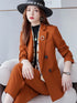 Stylish Women's Formal Pant Suit Set for Office Business Wear - Elegant Blazer and Trouser Ensemble with Pockets, Perfect for Autumn/Winter