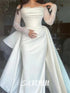 Elegant Satin Mermaid Wedding Dress Plus Size Customized Gown