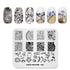 Nature-Inspired Nail Art Stamping Plate - Stainless Steel DIY Manicure Tool with Leaf and Umbrella Patterns for Stunning Nail Designs
