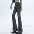 Ripped High Waist Flared Jeans For Women Retro Denim Trousers Casual Street Style Classic Fit