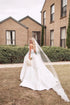 Chic Satin Wedding Dresses High Split Pleats Customized Gowns