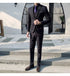 Slim Fit Men's Three Piece Suit with Vest and Trousers for Wedding