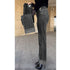 Elastic Waist Jeans For Women High Waist Wide Leg Denim Pants Loose Fit Casual Trousers