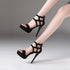 Elegant Kitten Heels for Women - Stripper Platform Sandals with Thin Stiletto Design