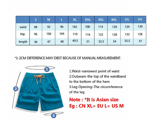 Striped Beach Shorts Men Fashion Swimwear Board Shorts Trunk