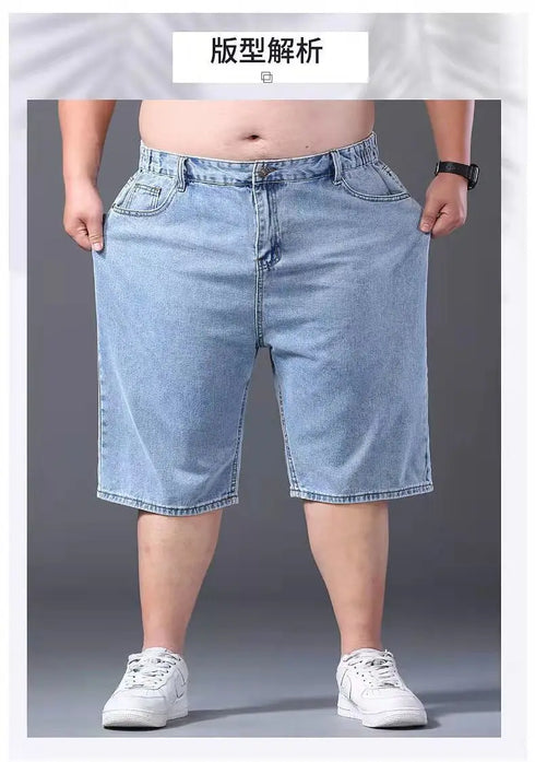 Summer Big Size Men Essentials Oversize Denim Shorts Casual Jorts
