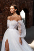 Exquisite Sweetheart Beach Wedding Dresses Off The Shoulder Puff Sleeve Lace Appliques Bridal Gowns