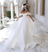 Elegant Off The Shoulder Organza Wedding Dresses A-Line Boho Gowns