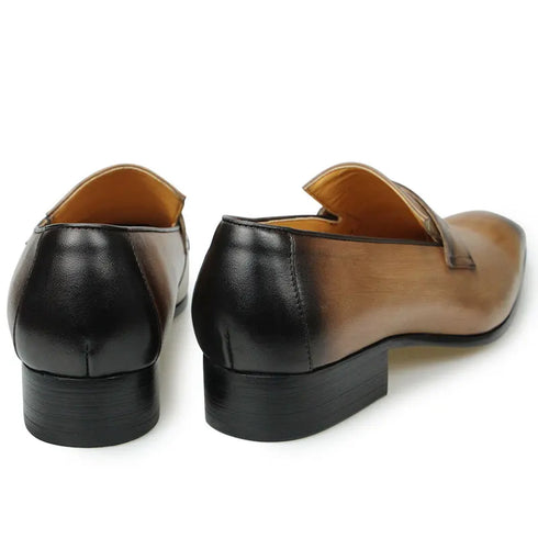 Cowhide Luxury Loafers for Men | Wear-Resistant Leather Shoes
