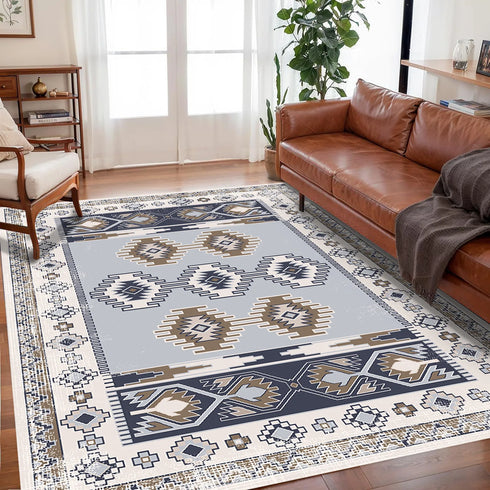 Bohemian Crystal Velvet Rugs for Living Room and Bedroom Waterproof and Dirt Resistant Carpet