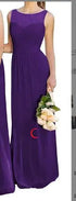 A-Line Chiffon Bridesmaid Dresses Elegant Floor-Length Sleeveless Gown For Wedding Party Occasion