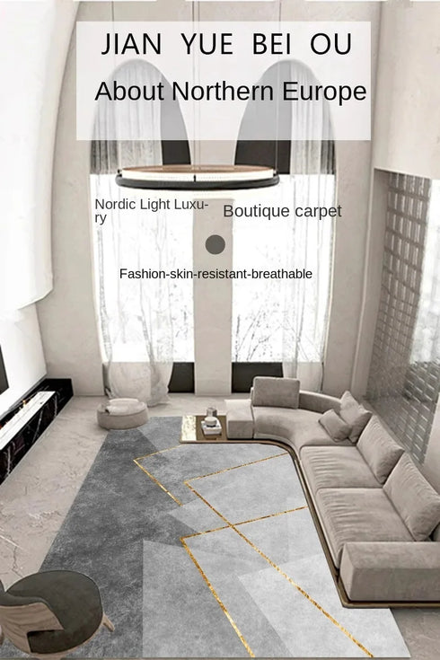 Nordic Luxury Crystal Fleece Large Living Room Carpet Rug for Home Decor