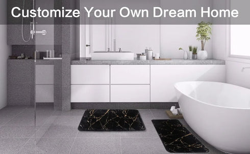 Luxury Non Slip Bath Mats for Bathroom Soft Absorbent Rug Decor