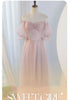 V-Neck Ruched Tulle A-Line Dress With Square Collar And Appliques And Bow Bridesmaid Dress